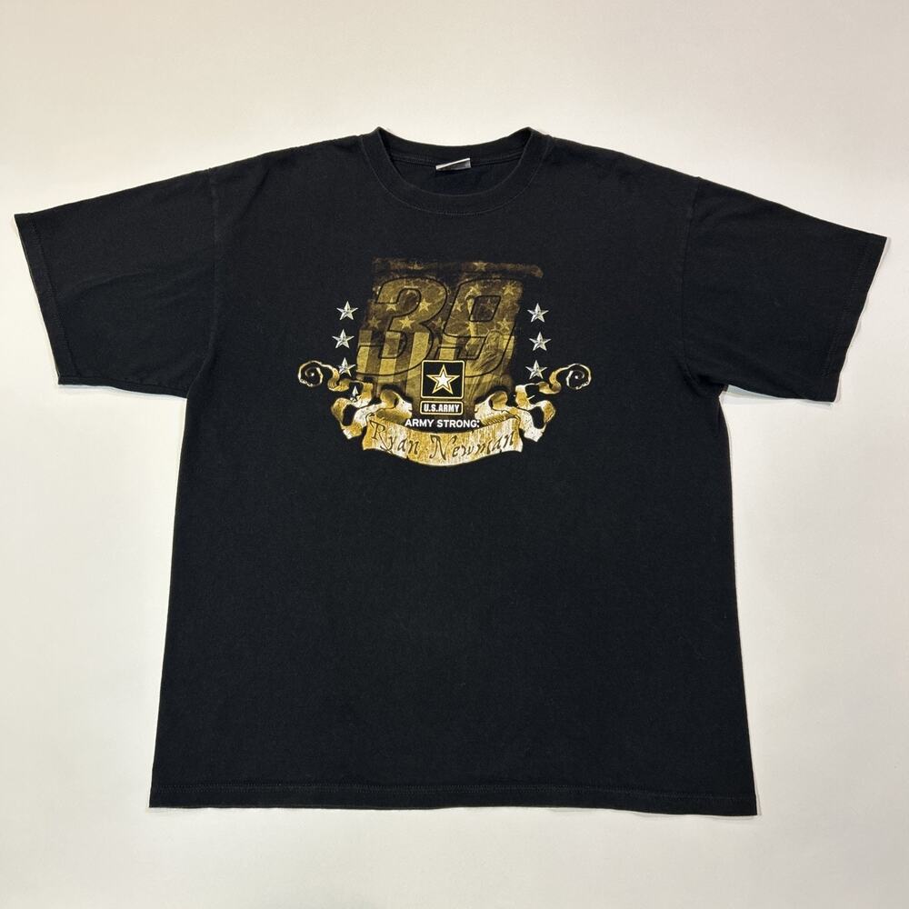 NASCAR Shirt Mens Size XL Black Ryan Newman US Army Chase Racing